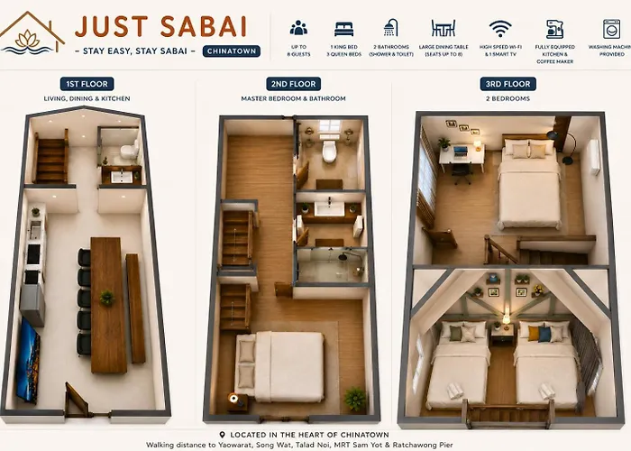 Hébergement de vacances Just Sabai - 3br Heritage House In Chinatown *